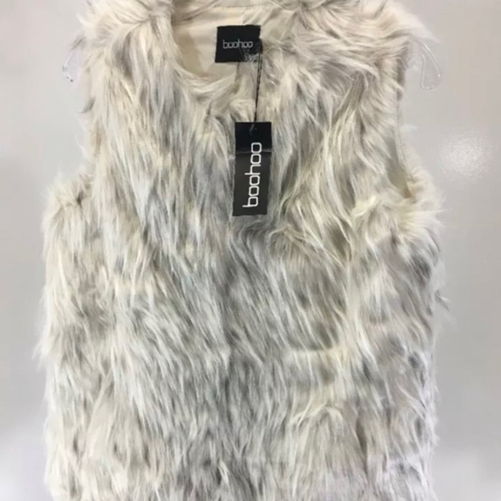 boohoo millie arctic faux fur filet cream